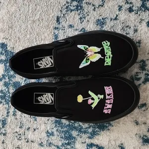 Vans Black Slip-On Stackform Awaken Desire Glow in the Dark Men 7 Women's 8.5