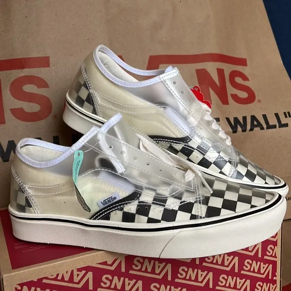 Vans Comfycush Slip-Skating Checkerboard Black/White WMNS