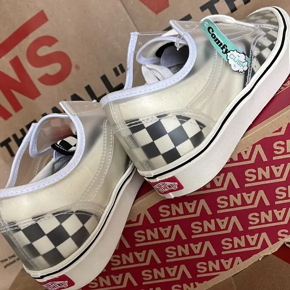 Vans Comfycush Slip-Skating Checkerboard Black/White WMNS