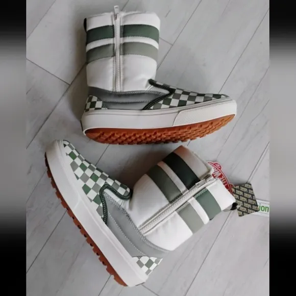 VANS NEW Slip-On VANSGUARD Snow Boots checkerboard