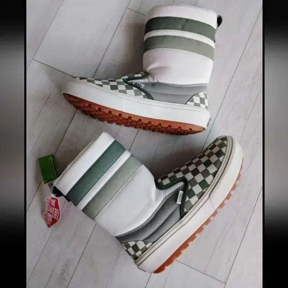 VANS NEW Slip-On VANSGUARD Snow Boots checkerboard