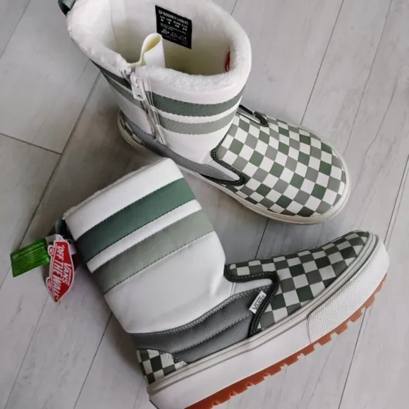 VANS NEW Slip-On VANSGUARD Snow Boots checkerboard