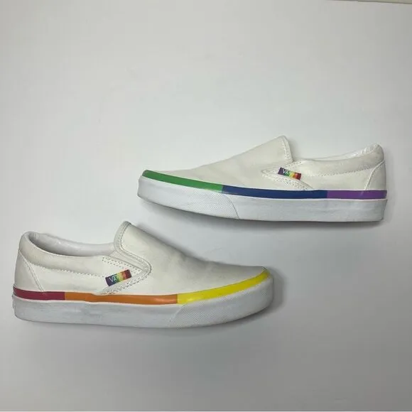 Vans Rainbow Classic Slip On Sneaker Size Women’s 8 Men’s 6.5