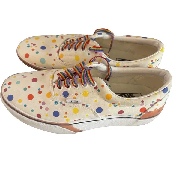 Vans Rare UV Activated Stacked Floral Polka Dot Shoes Sneakers 8 Men 9.5 Women