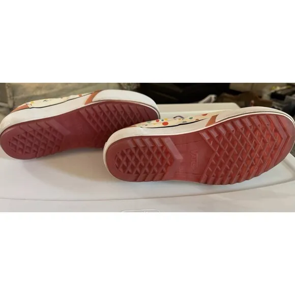 Vans Rare UV Activated Stacked Floral Polka Dot Shoes Sneakers 8 Men 9.5 Women