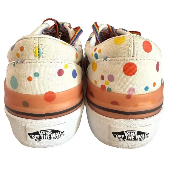 Vans Rare UV Activated Stacked Floral Polka Dot Shoes Sneakers 8 Men 9.5 Women