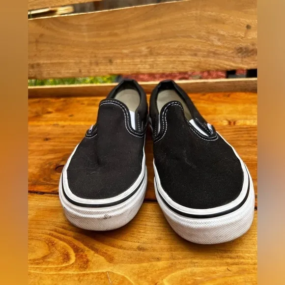 Vans sk8 Classic Slip-On Shoe black canvas upper sneakers shoes