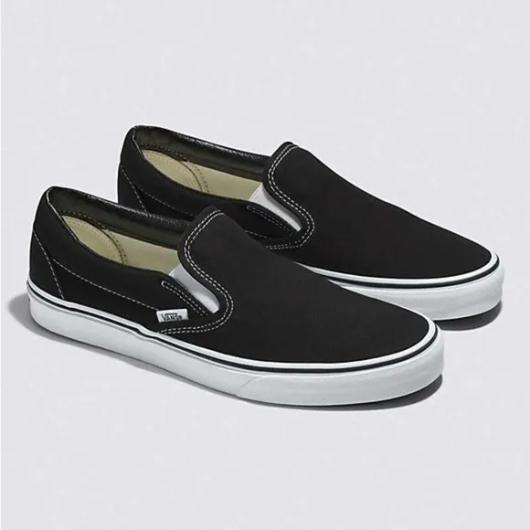 Vans sk8 Classic Slip-On Shoe black canvas upper sneakers shoes