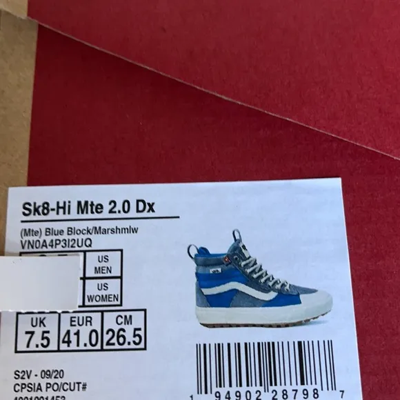 Vans Sk8-Hi Mte 2.0 Dx Blue Block/Marshmallow WMNS