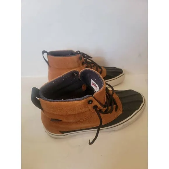 Vans Sk8 Hi Del Pato Men's Brown Scotchguard High Top Sneaker Shoes Size 9