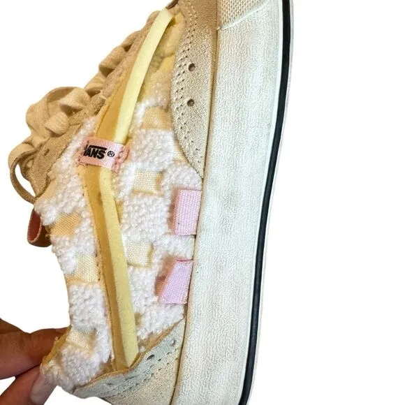 Vans Sz Womens 5.5 Mens 4 Rare Old Skool Cap LX Deconstructed Cream Pink