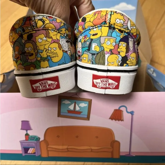Vans The Simpsons comfy cush limited edition Slip-On Shoes men’s  7.5 women’s 9