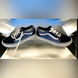 Vans unisex Black Blue Sneakers excellent condition men’s 4.5 womens 6.5