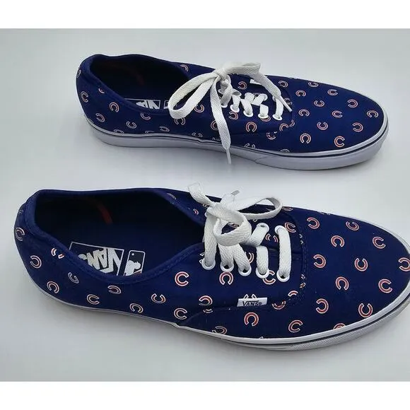 Vans x MLB Off the Wall Authentic Chicago Cubs Men's Size 13 Blue Sneakers