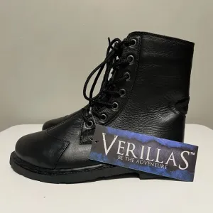 Verillas Rider Combat Boots Leather Black Men’s US 8 Wide