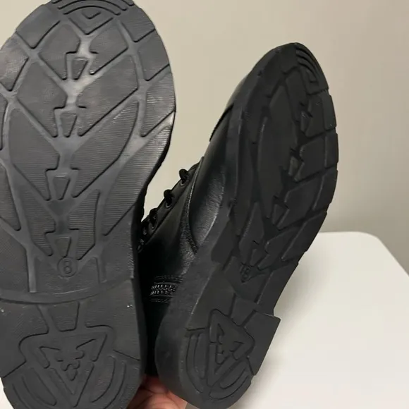 Verillas Rider Combat Boots Leather Black Men’s US 8 Wide