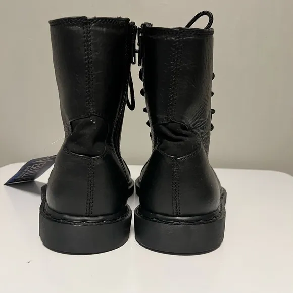 Verillas Rider Combat Boots Leather Black Men’s US 8 Wide
