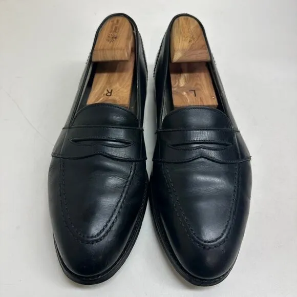 VERY GOOD Alden 681 Black Calf Full Strap Slip-On Penny Loafer 10.5 Narrow AA/B