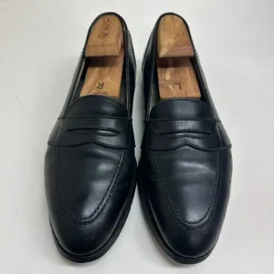 VERY GOOD Alden 681 Black Calf Full Strap Slip-On Penny Loafer 10.5 Narrow AA/B