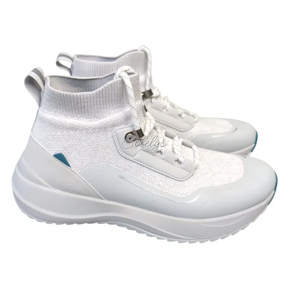 Vessi Stormburst Frost White High Top Knit Waterproof Sneaker Boot Womens 10