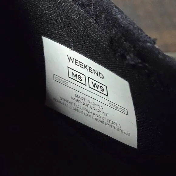 Vessi Weekend Sneaker Womens Size 9 Waterproof Shoes Sneakers Black Black