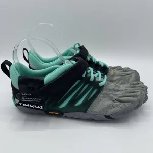 Vibram Five Fingers V-Train Cross Trainer Grey/Black/Aqua 18W6601 Wmn Size 7.5-8