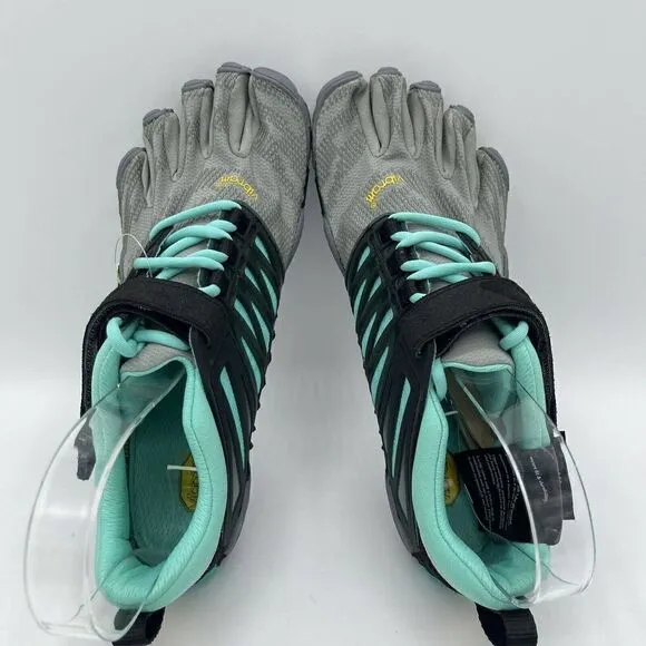 Vibram Five Fingers V-Train Cross Trainer Grey/Black/Aqua 18W6601 Wmn Size 7.5-8