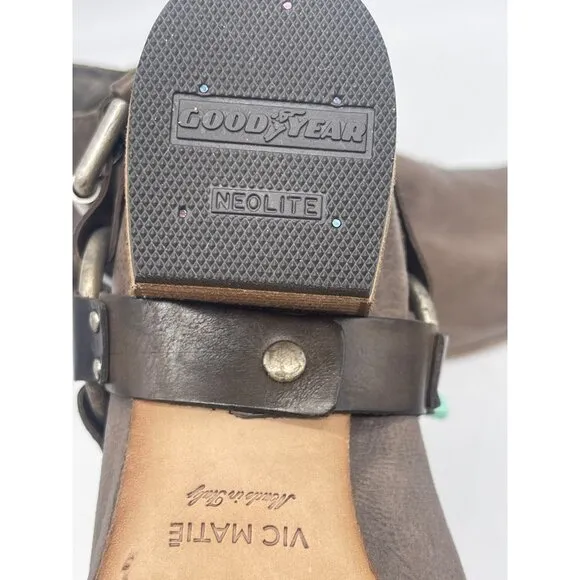 Vic Matie Madagascar Brown Women Ankle Boots Size 38 (7.5)