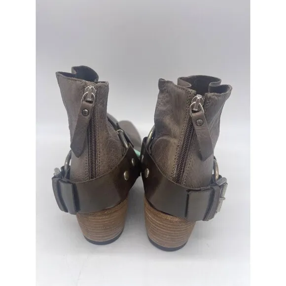 Vic Matie Madagascar Brown Women Ankle Boots Size 38 (7.5)