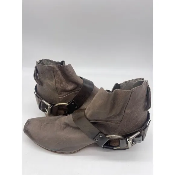 Vic Matie Madagascar Brown Women Ankle Boots Size 38 (7.5)