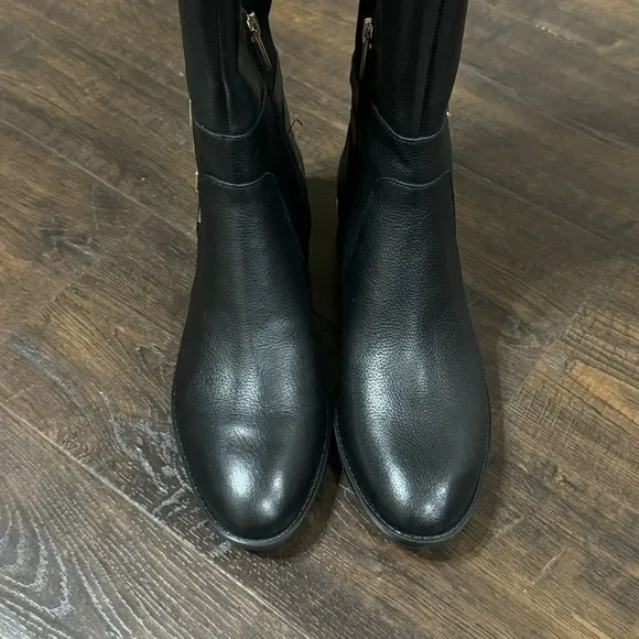 Vince Camuto VC-Printal Black Butter Calf Leather Boots Size 6.5 Women