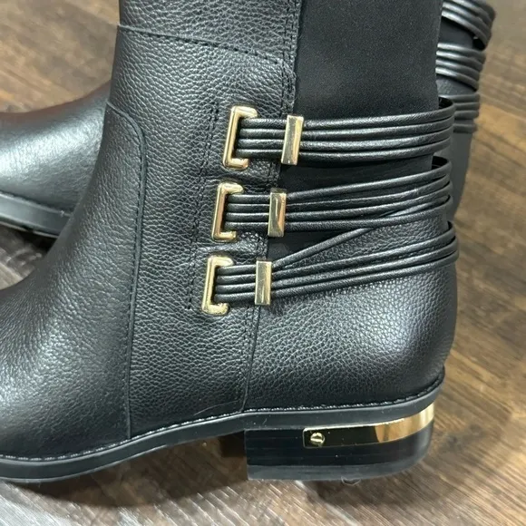Vince Camuto VC-Printal Black Butter Calf Leather Boots Size 6.5 Women