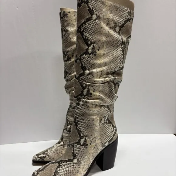 Vince Camuto Women’s Aprine Snake Print Boots, Size 10 M