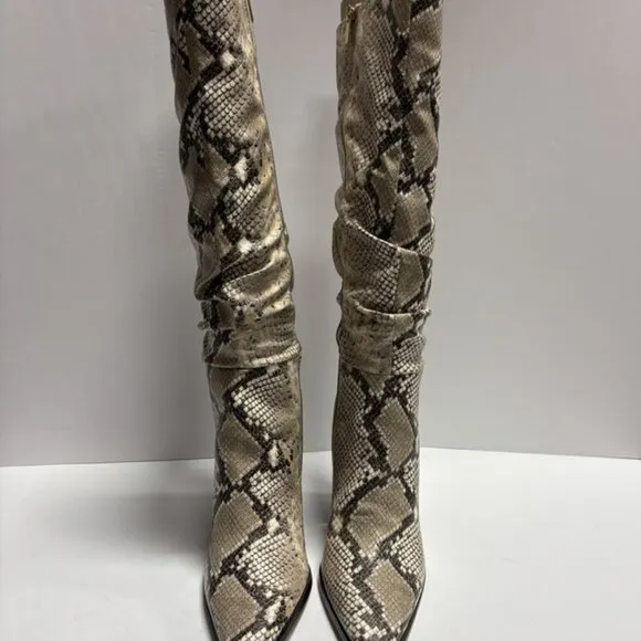 Vince Camuto Women’s Aprine Snake Print Boots, Size 10 M