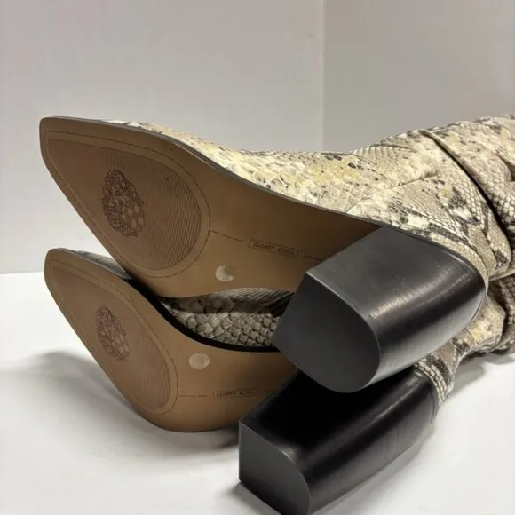Vince Camuto Women’s Aprine Snake Print Boots, Size 10 M