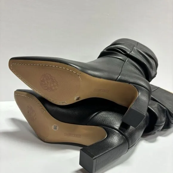 Vince Camuto Women’s Skylar Black Leather Boots, Size 9 M