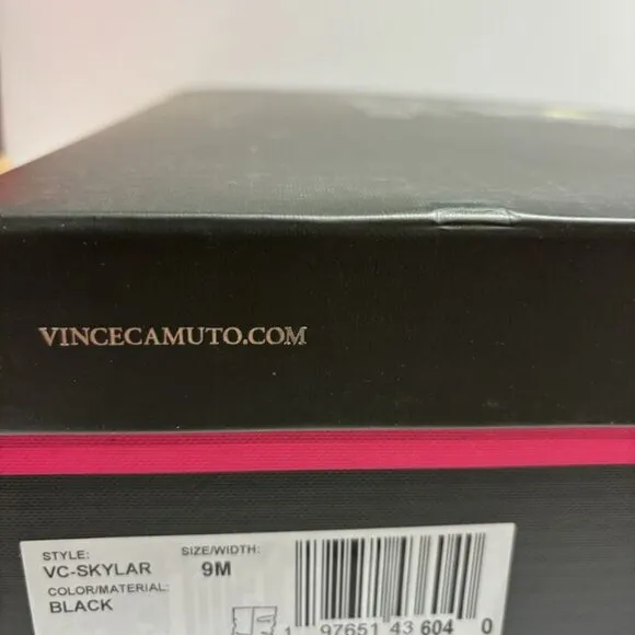 Vince Camuto Women’s Skylar Black Leather Boots, Size 9 M