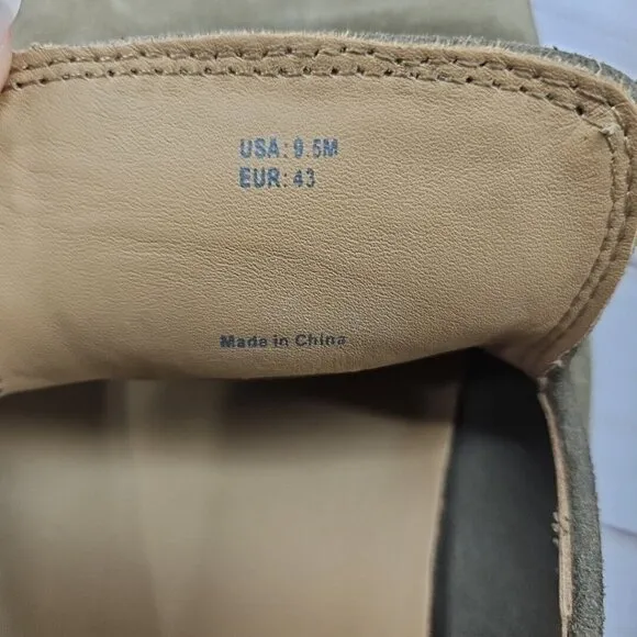 Vince Mens Size 9.5 EU 43 Beige Tan Suede Leather Slip‎ On Sneaker Shoes
