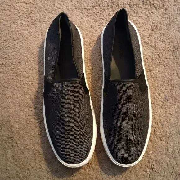 VINCE Preston FB Textured Fabric Canvas Slip On Shoes Womens Size 8 PRE-OWNED