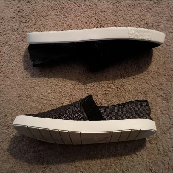 VINCE Preston FB Textured Fabric Canvas Slip On Shoes Womens Size 8 PRE-OWNED