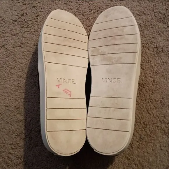 VINCE Preston FB Textured Fabric Canvas Slip On Shoes Womens Size 8 PRE-OWNED