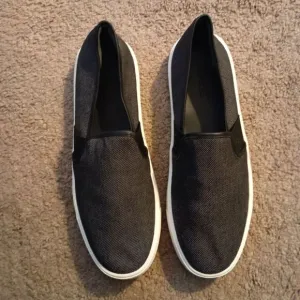 VINCE Preston FB Textured Fabric Canvas Slip On Shoes Womens Size 8 PRE-OWNED