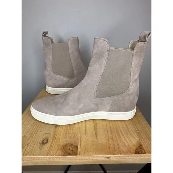Vince Women's Norman B Nubuck‎ Sneaker Ankle Boot Gray Size 9M