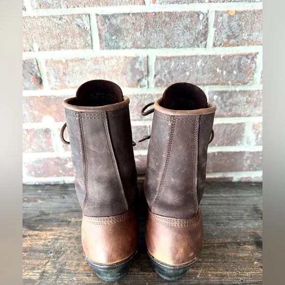 Vintage Abilene Western Packer Kiltie Tooer Two Tone Leather Boots Size 8D