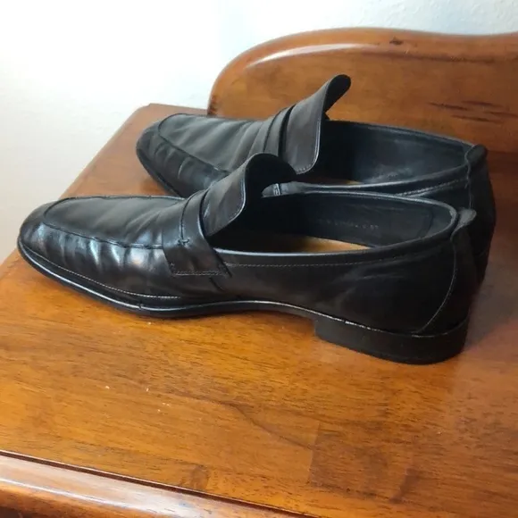 Vintage Cole Haan Black Leather Loafers Casual Dress Shoes
