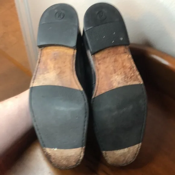 Vintage Cole Haan Black Leather Loafers Casual Dress Shoes