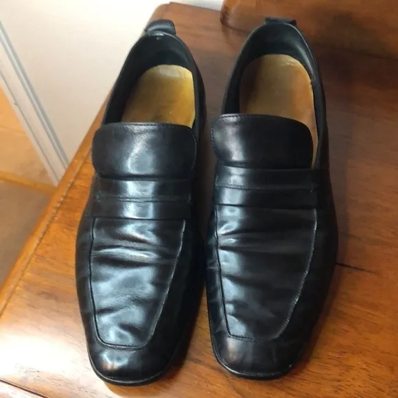 Vintage Cole Haan Black Leather Loafers Casual Dress Shoes