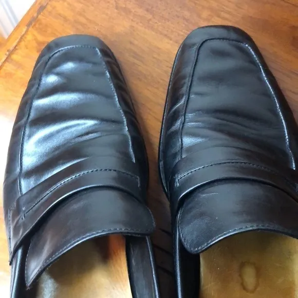 Vintage Cole Haan Black Leather Loafers Casual Dress Shoes