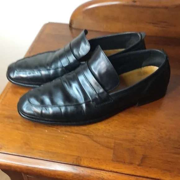 Vintage Cole Haan Black Leather Loafers Casual Dress Shoes