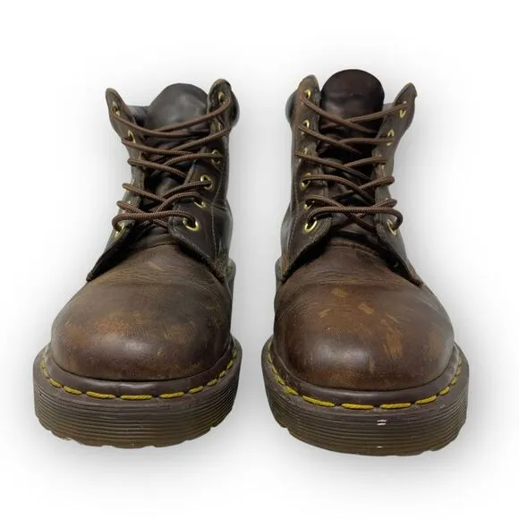 Vintage Dr. Doc Martens England 939 Brown Leather Ben Crazy Horse Men Boots US 8